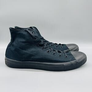 Converse Shoes Mens 13 Black Canvas Chuck Taylor All Star High Top Sneakers